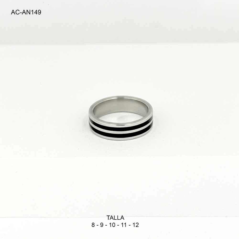 Anillo en acero multicolores argolla básica hombre surtido
