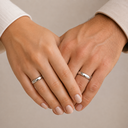 Anillo en acero silver aro alianza matrimonio simple x unidad