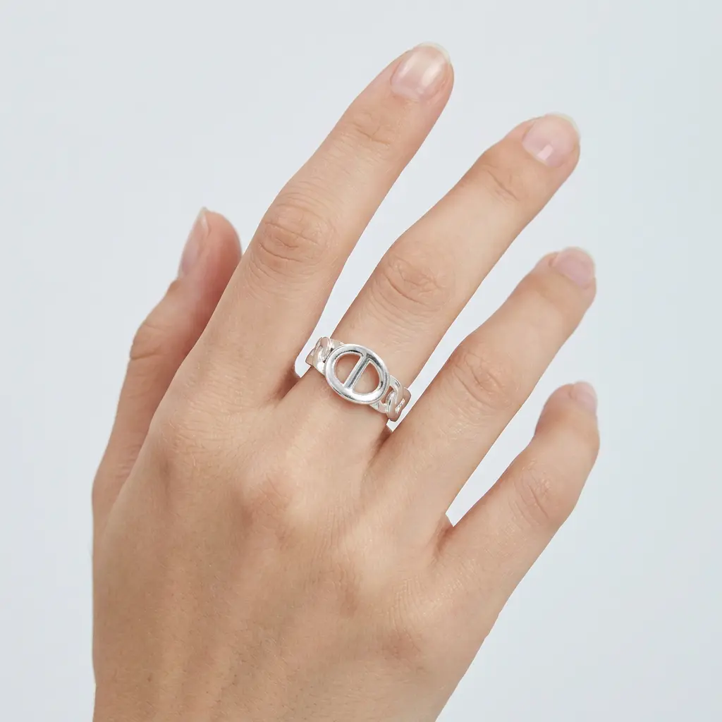 Anillo plata 925 tejido tipo cinturón
