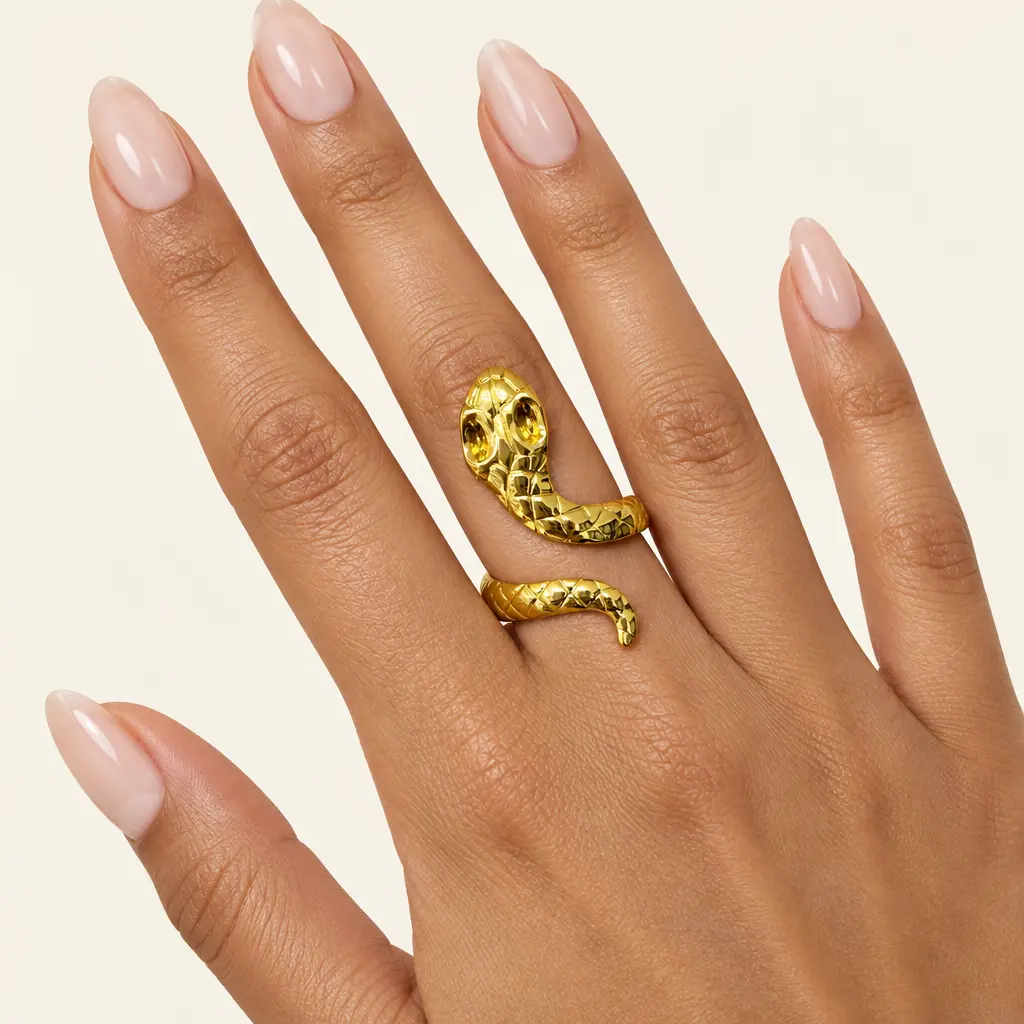 Anillo en acero gold ajustable