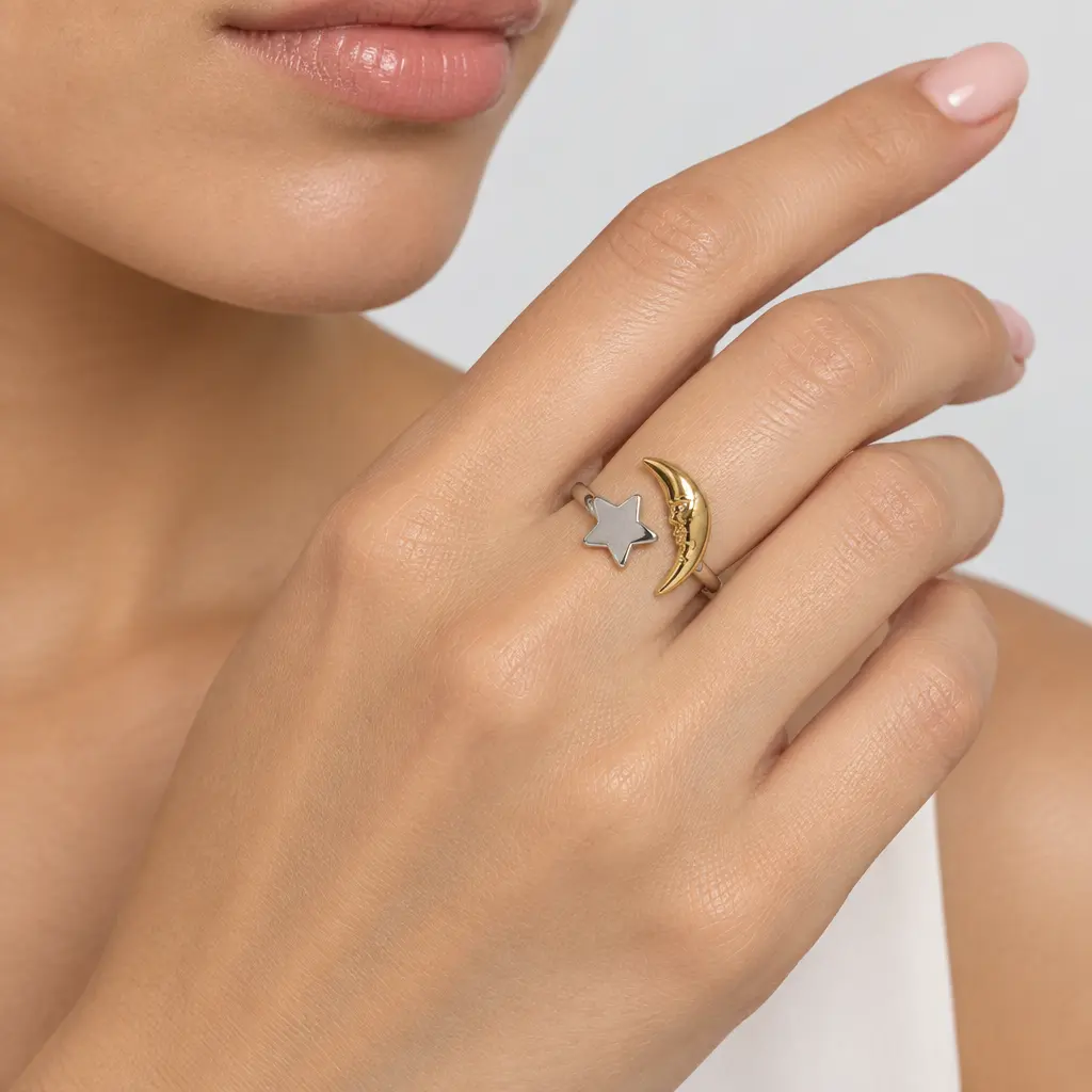 Anillo en Acero Inoxidable Bicolor
