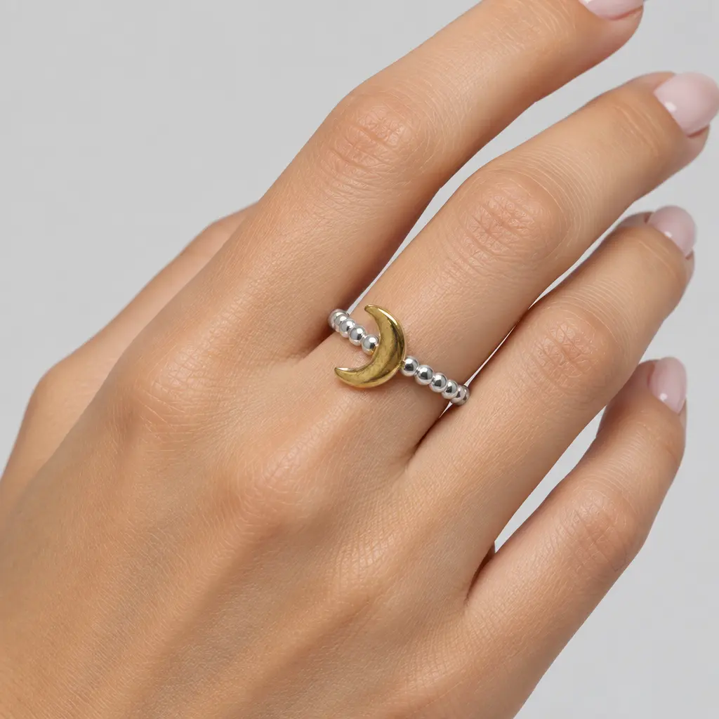 Anillo en Acero Inoxidable Bicolor