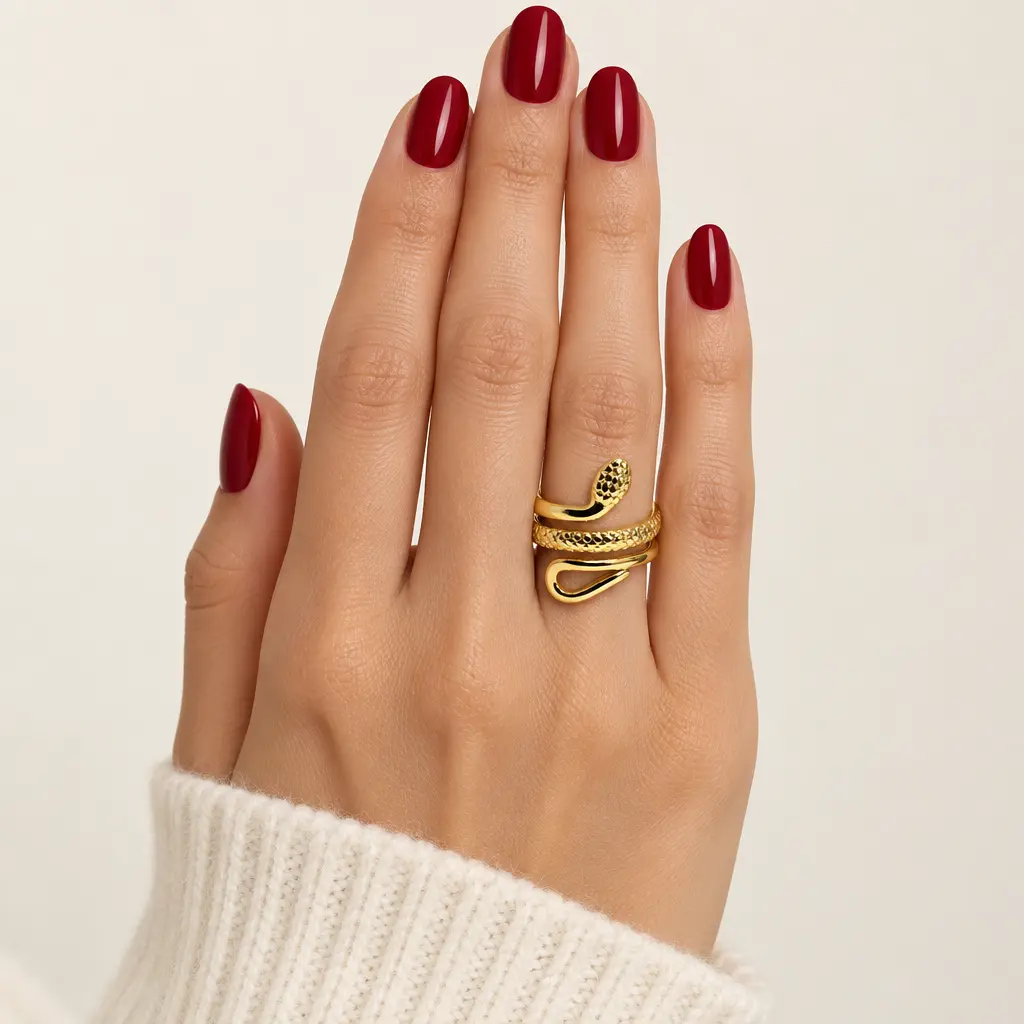 Anillo en acero gold ajustable