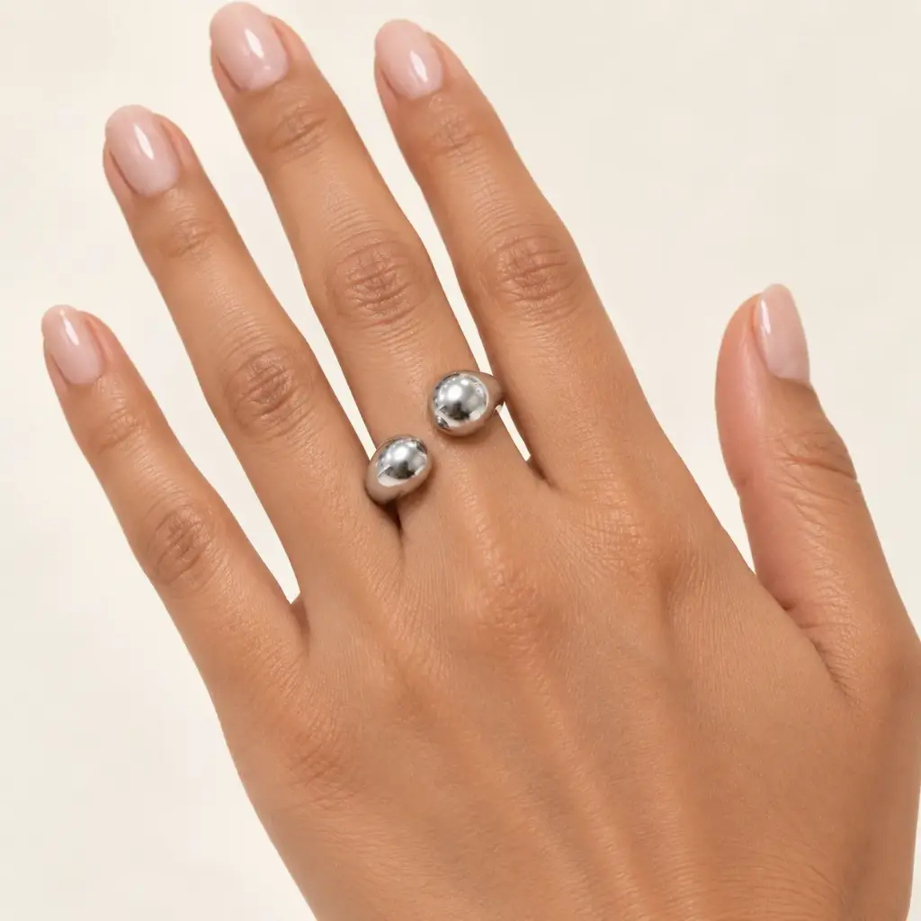 Anillo en acero inoxidable silver premium 316L