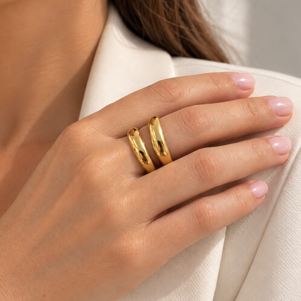 [AC-AN-422] Anillo en acero inoxidable premium gold chunky 316L Ref. 2 (7)