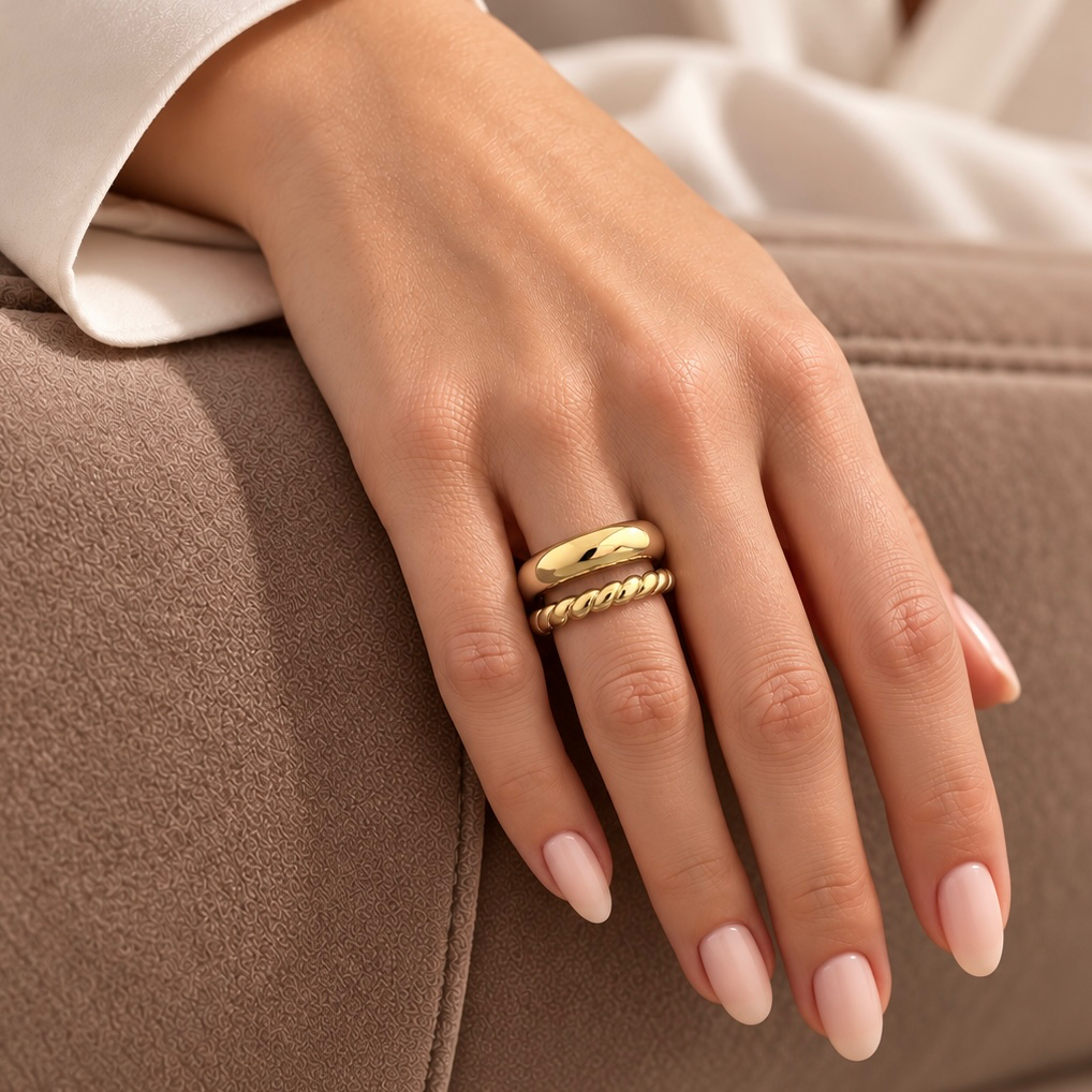 [AC-AN-421] Anillo en acero inoxidable premium gold chunky 316L Ref. 1 (6)