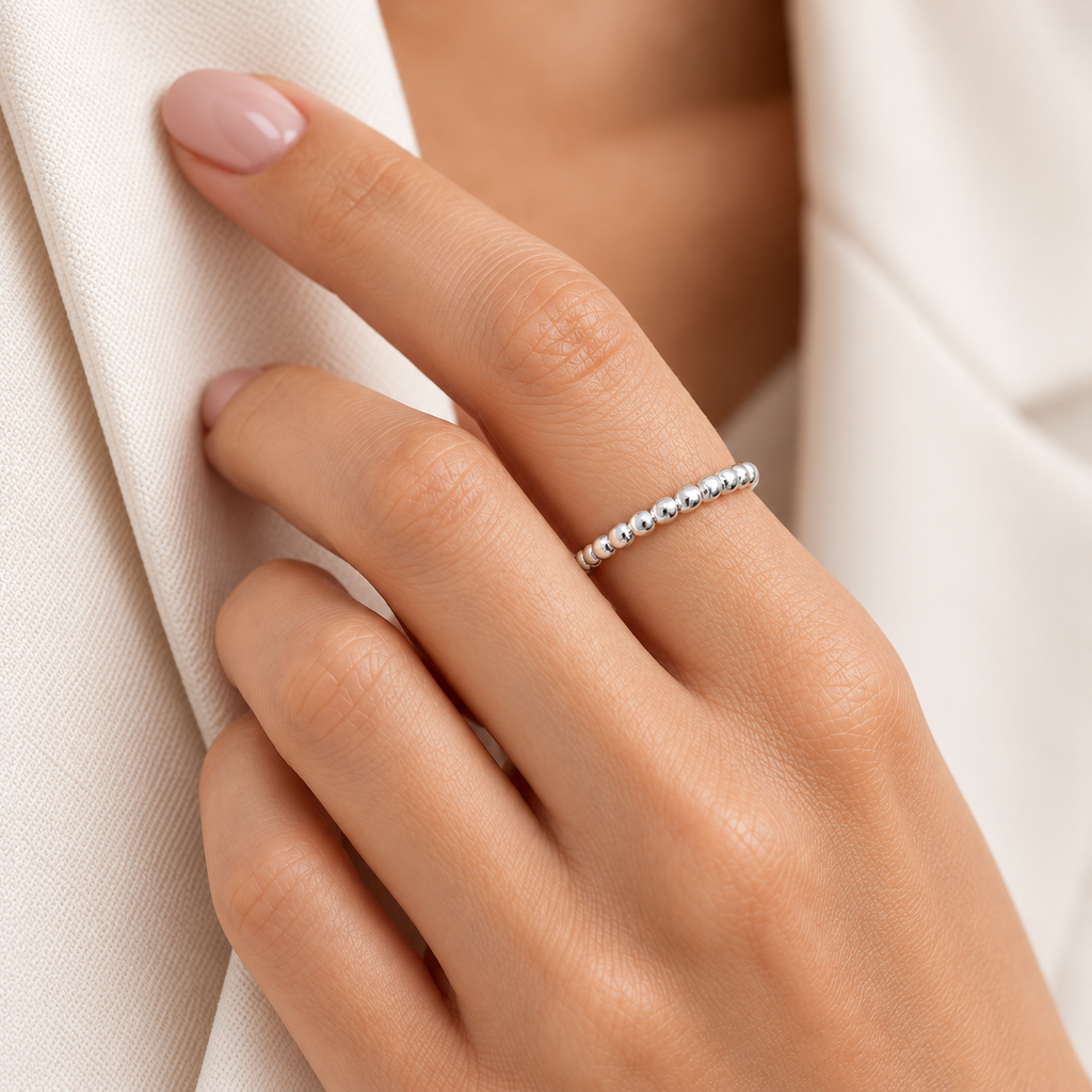 [AC-AN-418] Anillo en acero inoxidable premium silver bolitas 316L (6)