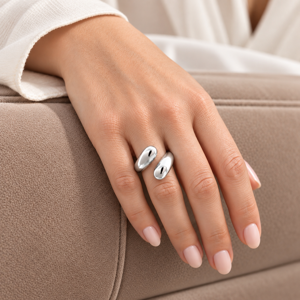 Anillo en acero inoxidable silver premium 316L Ref. 2