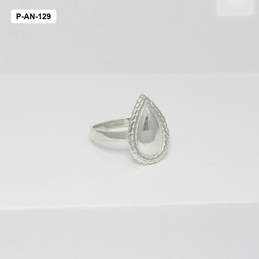 *ANILLO PLATA 925 Y GOTA PLATA LISA