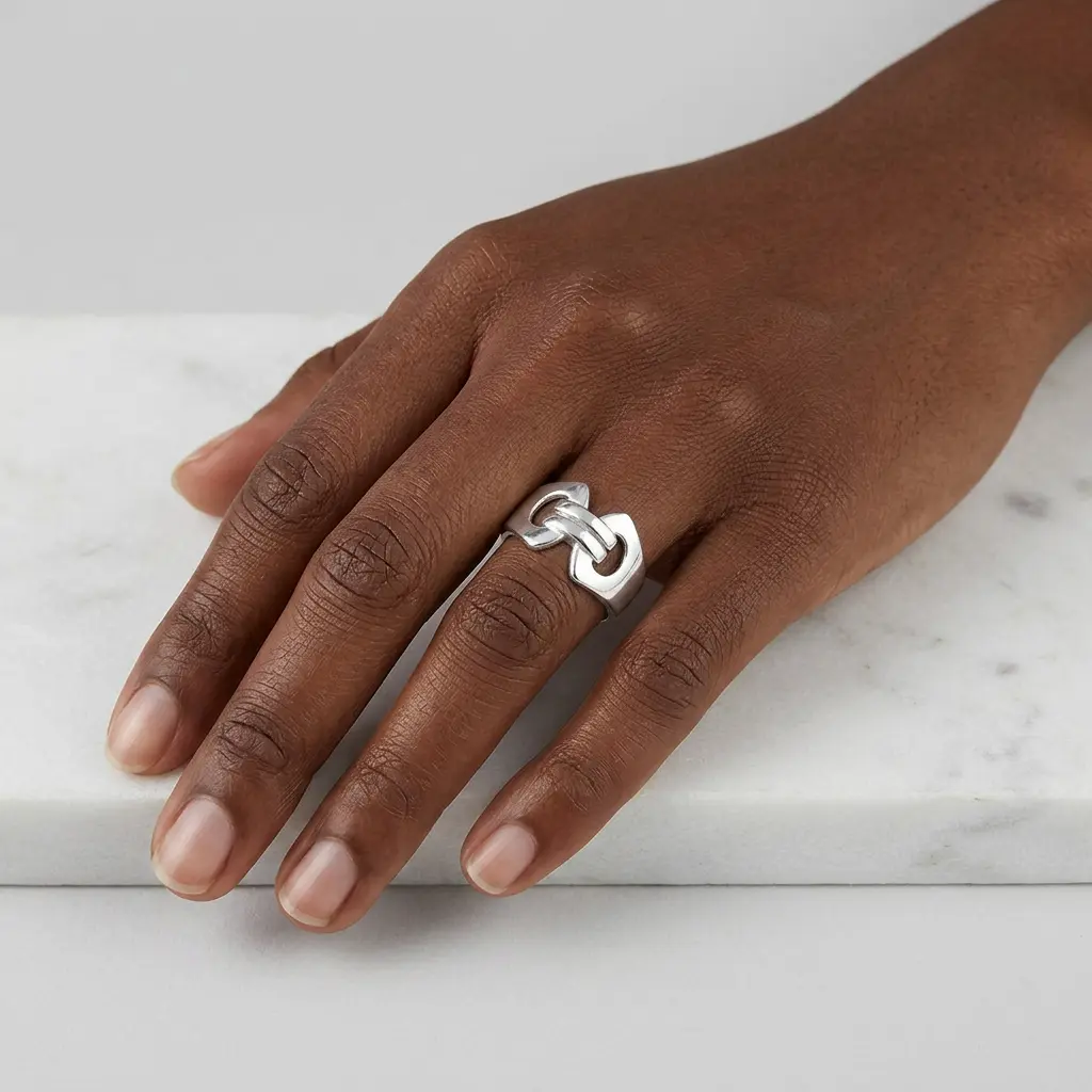 Anillo plata 925 diseño plata lisa