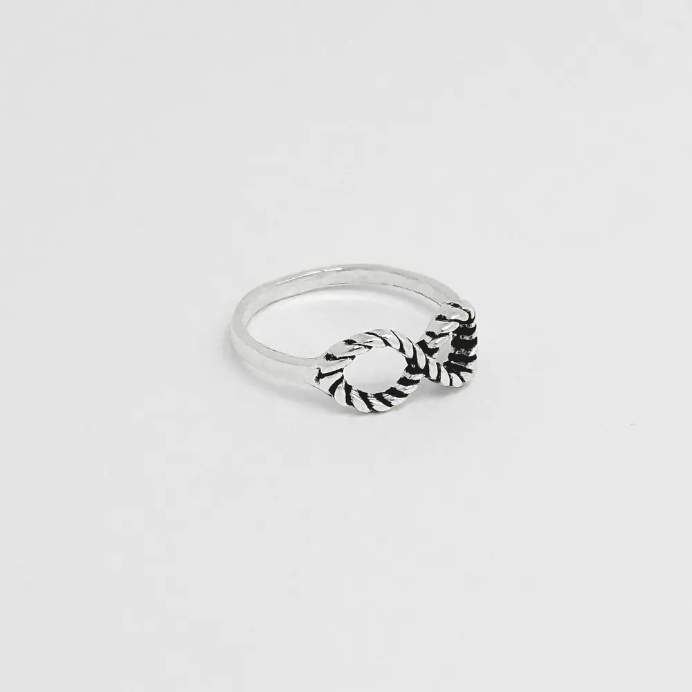 *ANILLO PLATA 925 INFINITO PLATA QUEMADA