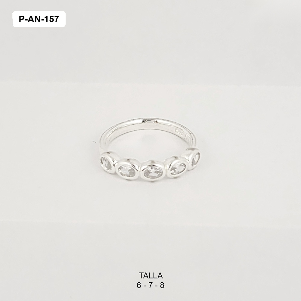 Anillo plata 925 puntos circones blancos
