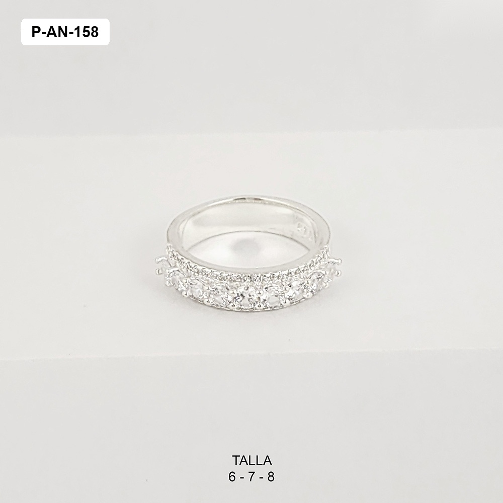 *ANILLO PLATA 925 MICROCIRCONES BLANCOS 