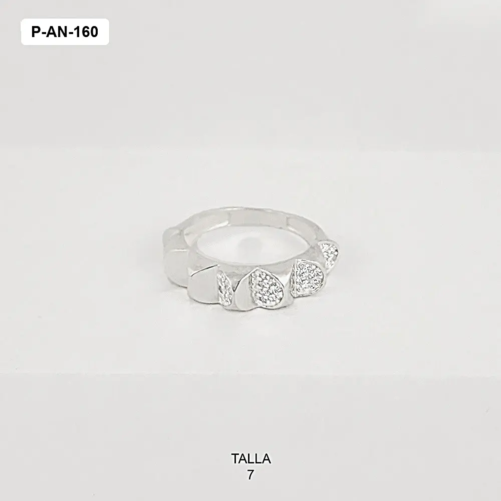 Anillo plata 925 engranaje microcircones blancos