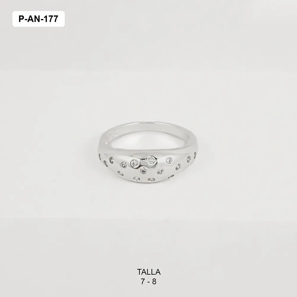*ANILLO PLATA 925 PUNTOS MICROCIRCONES BLANCOS