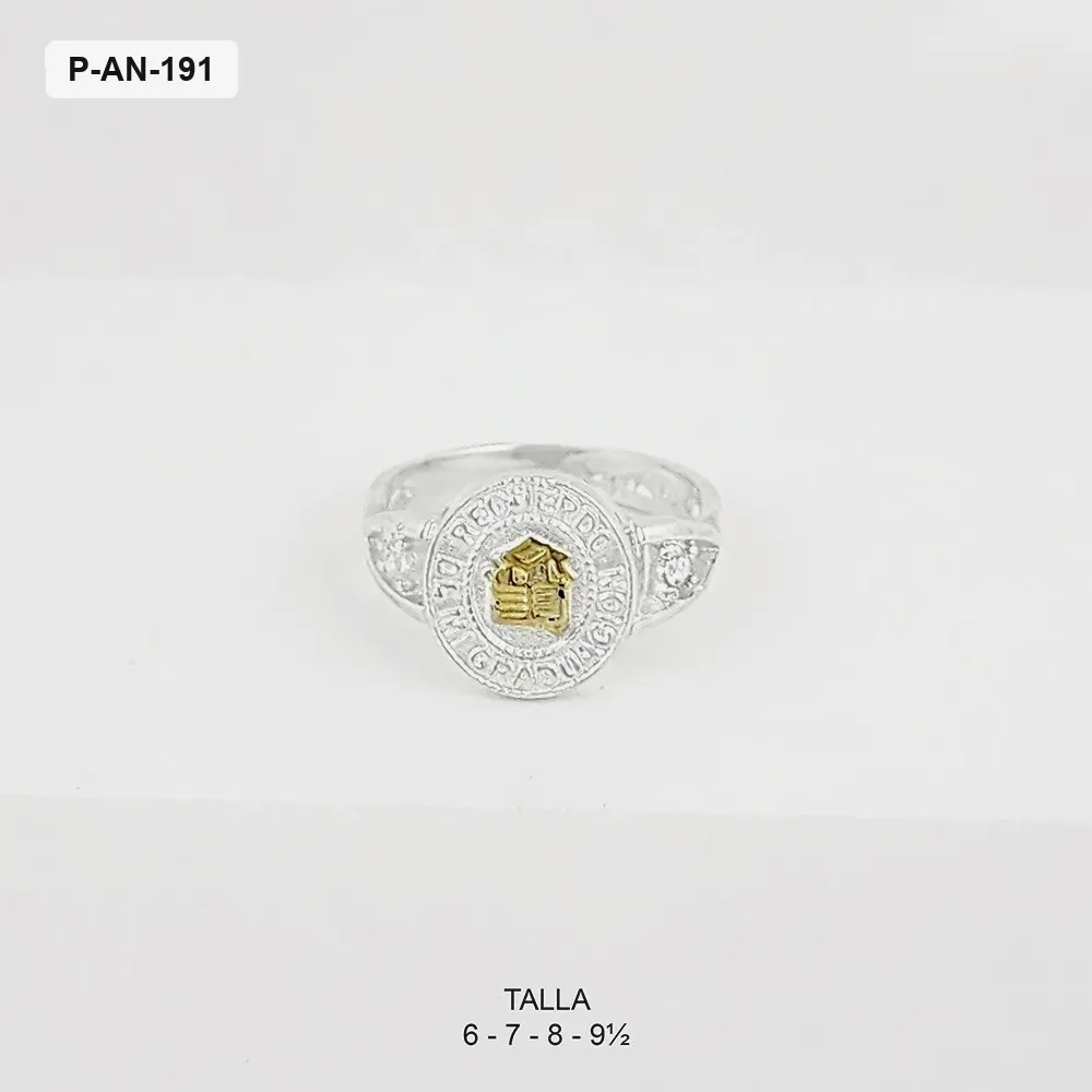 Anillo plata 925 y oro grado