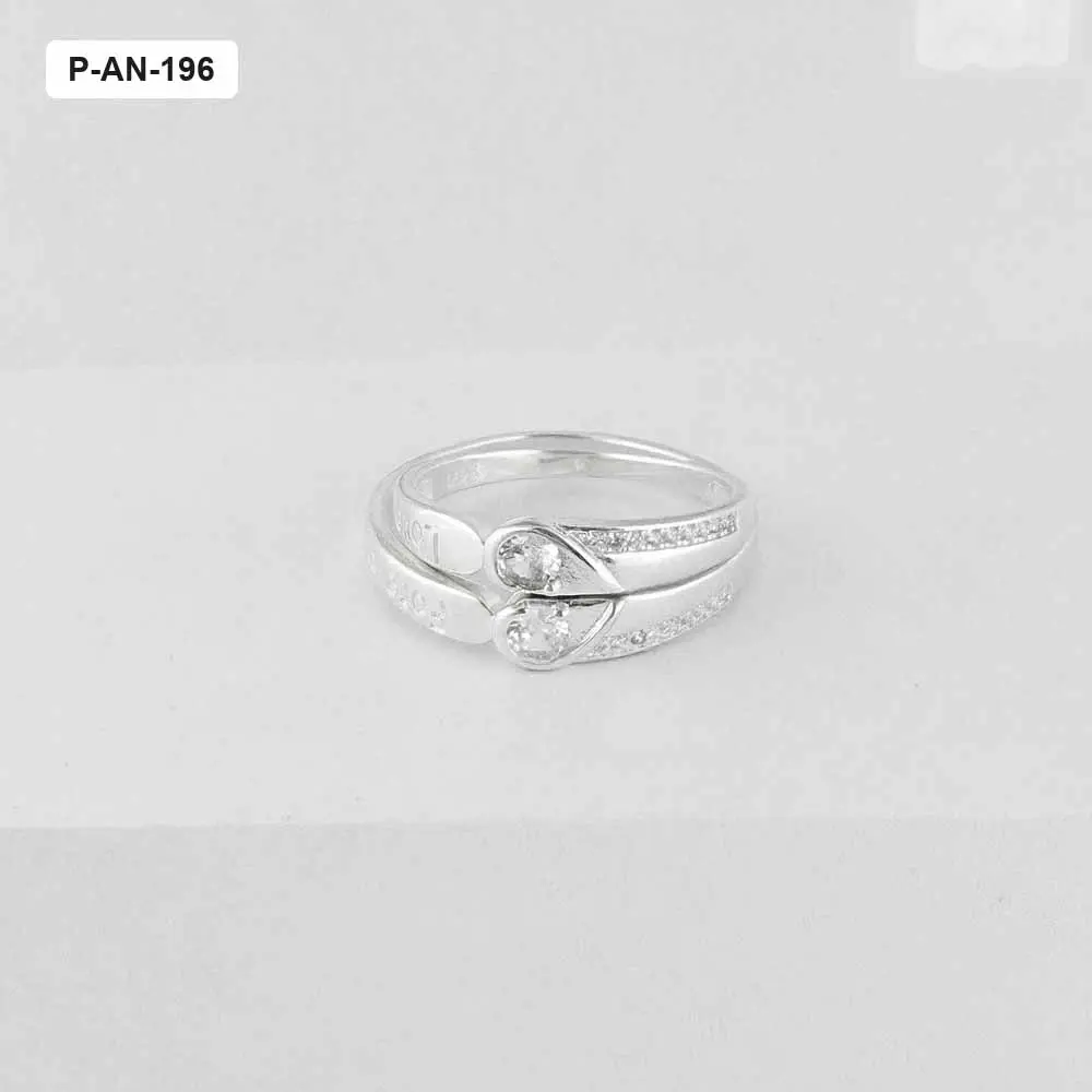 *ANILLO PLATA 925 ALIANZA X2 CIRCON LOVE