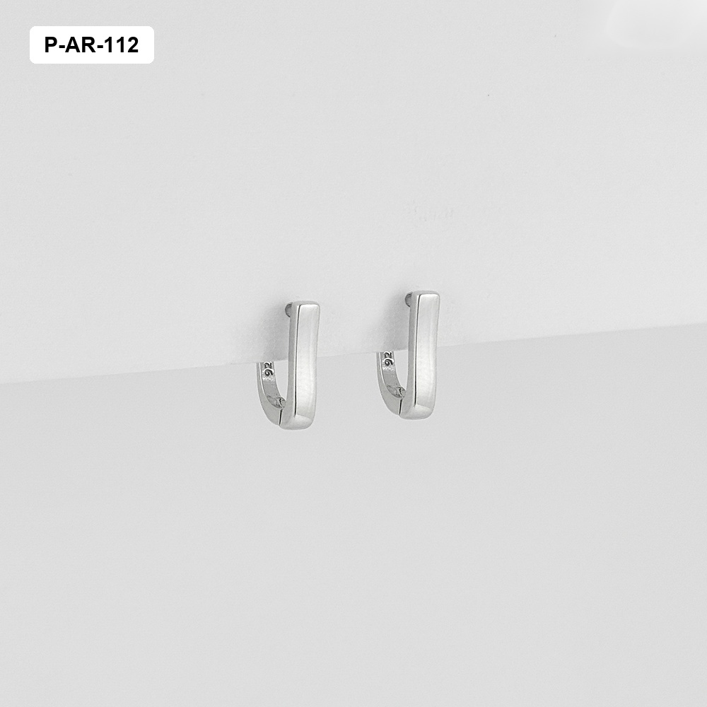 *P-AR-112 Argolla Plata 925 Baño Rodio Sistema Catalán Lisa 