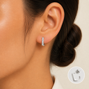 Aretes plata 925 (b.rodio) tipo microcircones blancos