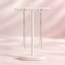 Aretes largos plata 925 (b.rodio) perla estrellita mar