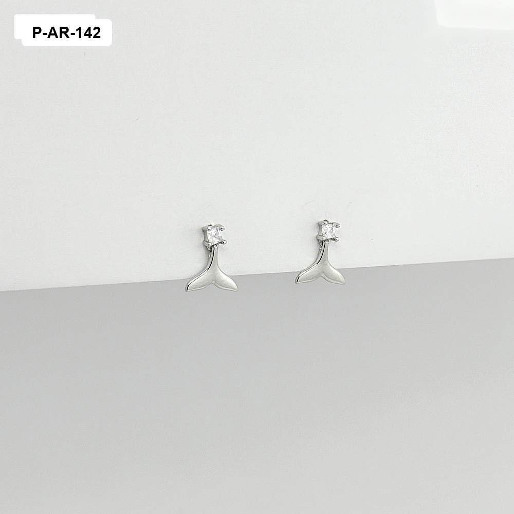 Aretes pequeño plata 925 colita de sirena
