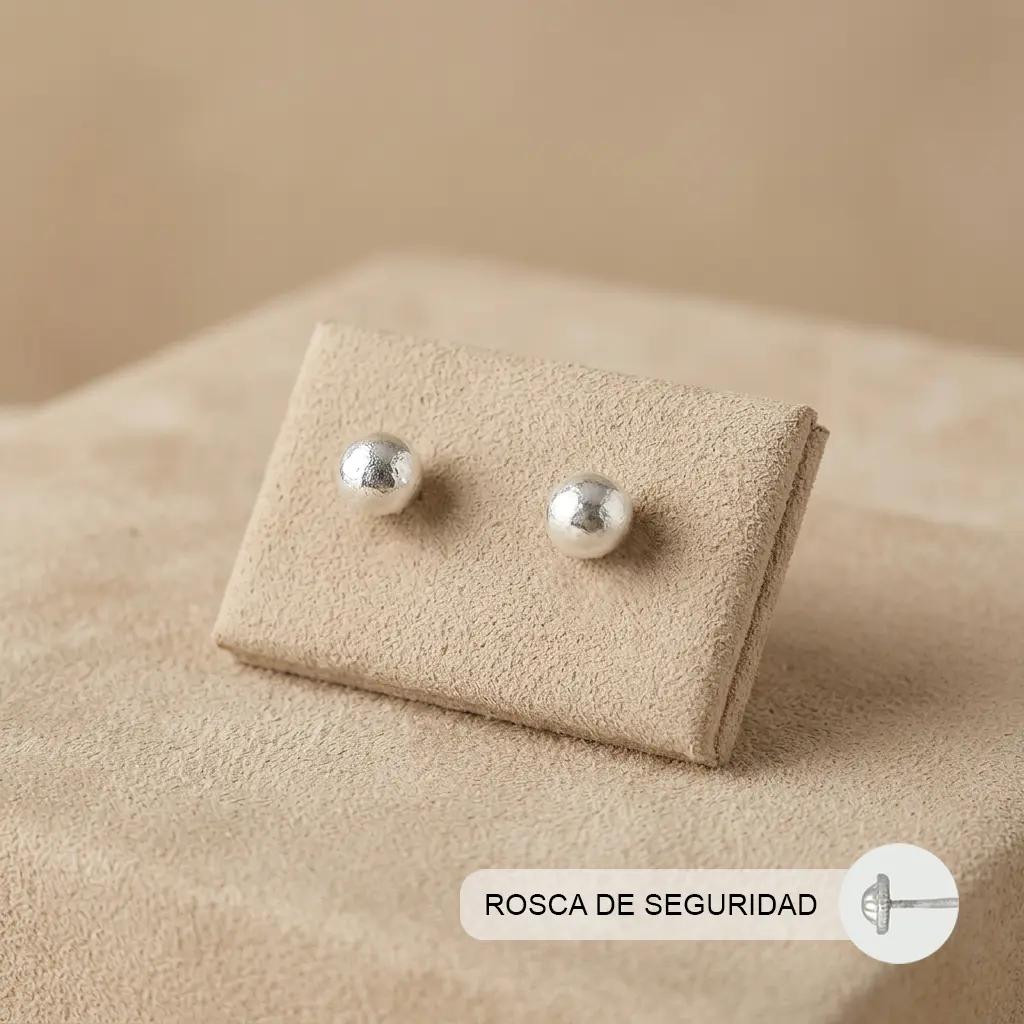 Topo ortopedico en Plata ley 925 rosca de seguridad bola #5