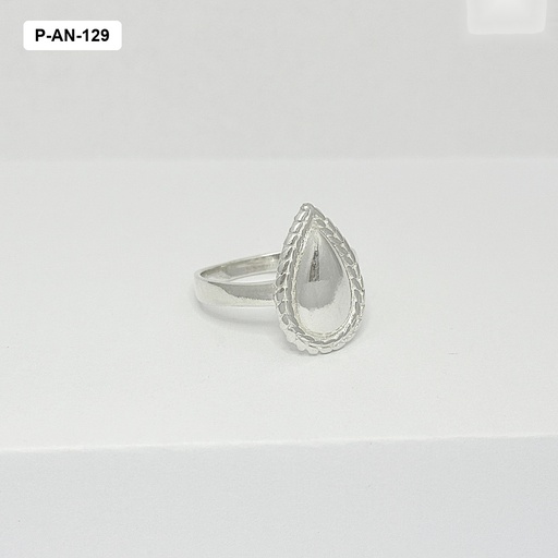 [P-AN-129] Anillo plata 925 y gota plata lisa