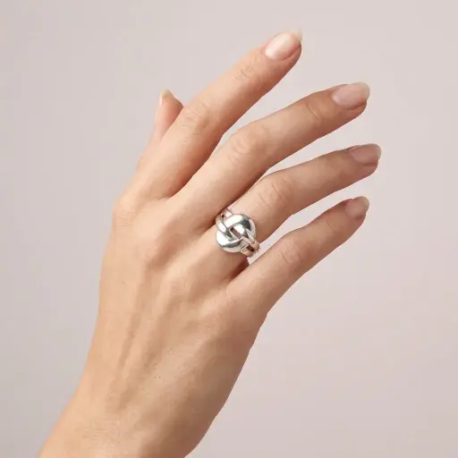 [P-AN-143] Anillo plata 925 nudo entrelazado