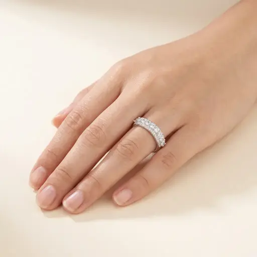[P-AN-158] Anillo plata 925 microcircones blancos