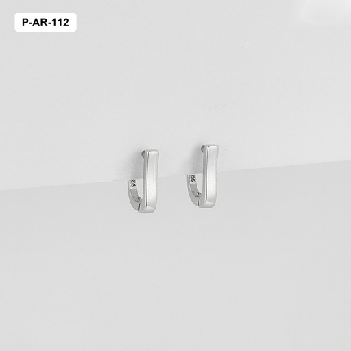 [P-AR-112] Argolla plata 925 baño rodio sistema catalán lisa