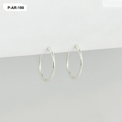 [P-AR-198] Arete argolla lisa tubular 2,6cm plata 925