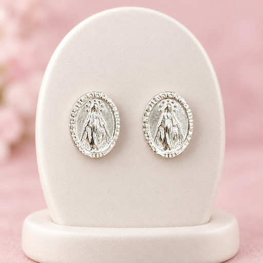 [P-AR-273] Topo plata 925 medalla virgen milagrosa
