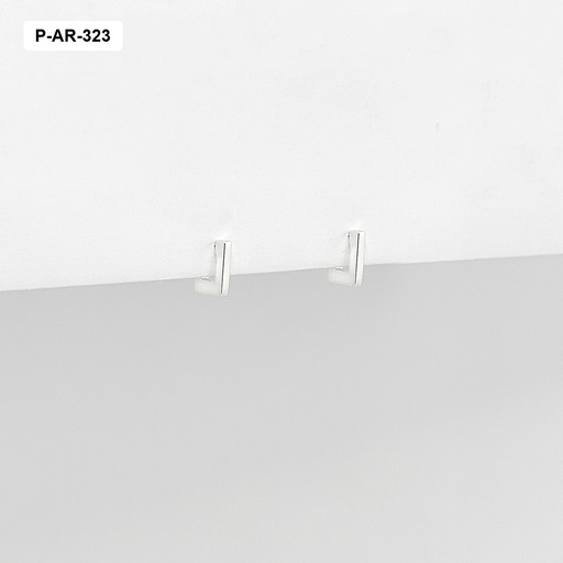 [P-AR-323] Arete plata 925 cuadrado 8mm