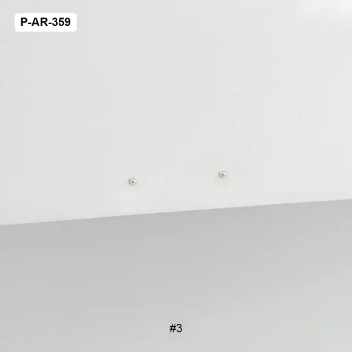 [P-AR-359] *TOPO EN PLATA LEY 925 BOLA #3