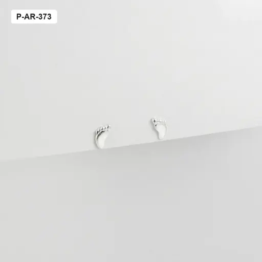 [P-AR-373] Topos en plata ley 925 pies rosca de seguridad (ortopedico)