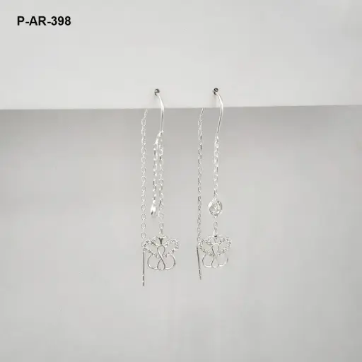 [P-AR-398] *ARETES PLATA 925 SISTEMA PASAR MARIPOSA