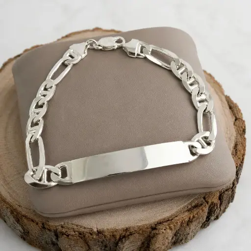 [P-PL-137] Pulsera en plata ley 925 esclava cartier gruesa 23 cm