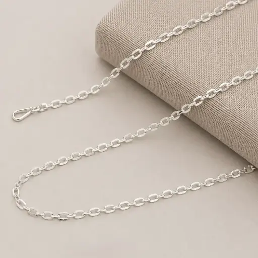 [P-CD-105] Cadena plata 925 tejido forzada 45cm