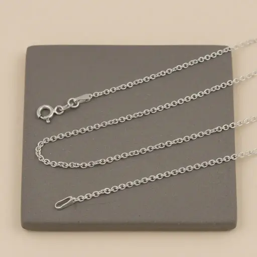 [P-CD-108] Cadena plata 925 tejido forzada 45cm modelo 2