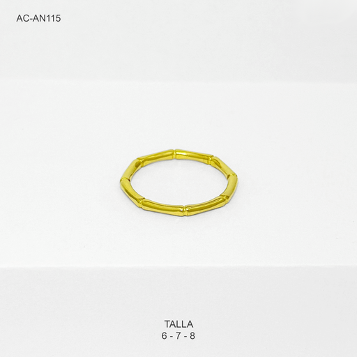 [AC-AN-115] Anillo en acero gold aro simple