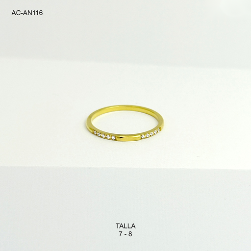 [AC-AN-116] Anillo en acero gold destello