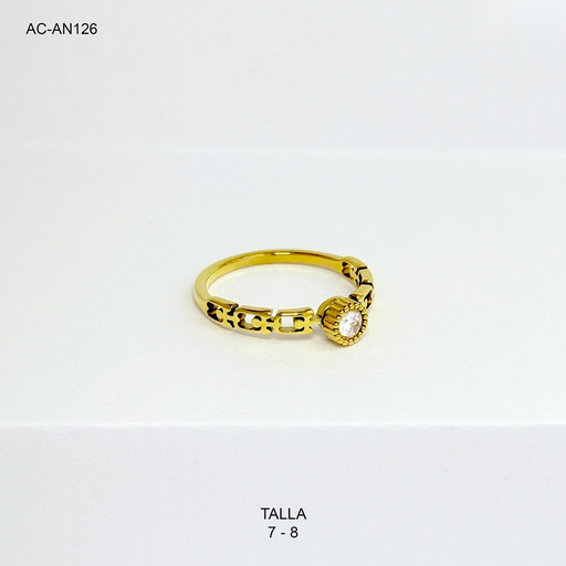 [AC-AN-126] Anillo en acero solitario