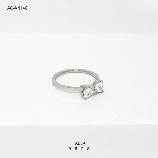 [AC-AN-140] Anillo en acero silver corbatin