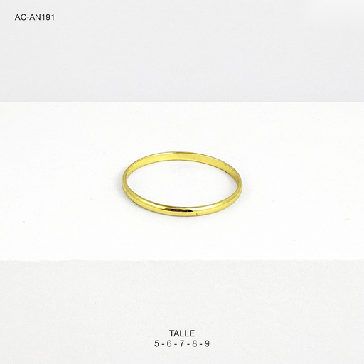 [AC-AN-191] Anillo en acero gold aro extra delgado