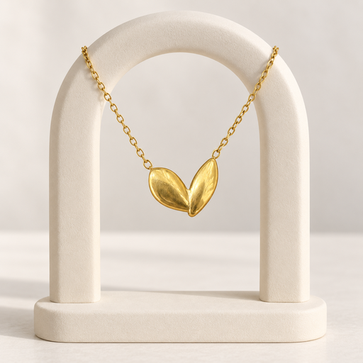 [AC-CDD-128] Collar en acero gold dije corazón modelo 2