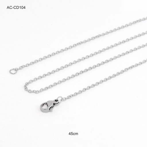 [AC-CD-104] Cadena acero silver tejido forzada 45cm