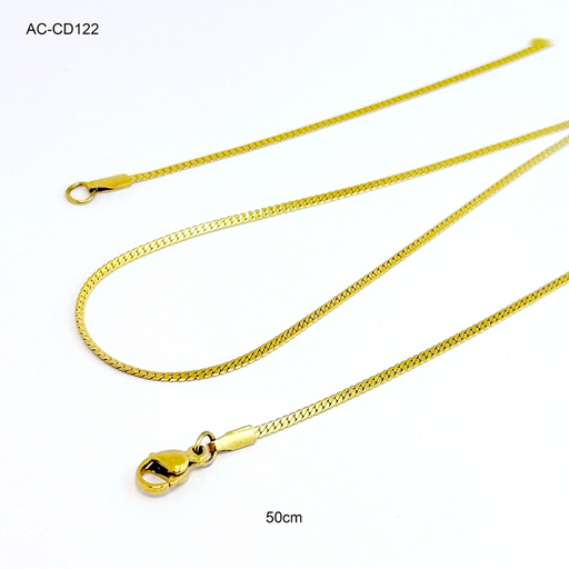[AC-CD-122] Cadena acero gold tejido serpiente 2mm 50cm