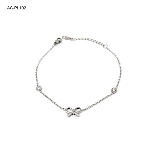 [AC-PL-102] Pulsera en acero silver lazo