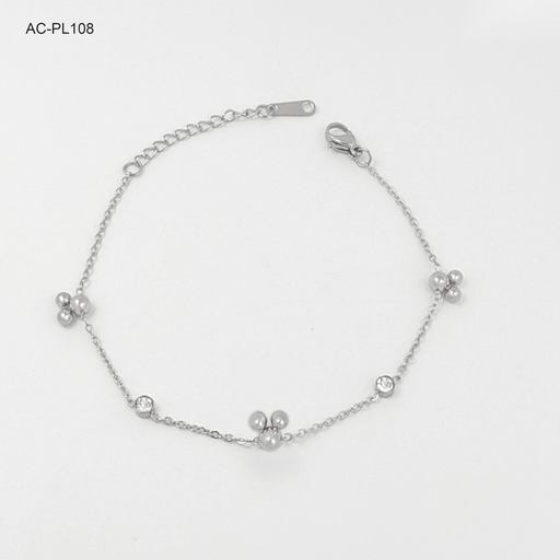 [AC-PL-108] Pulsera en acero silver mickey