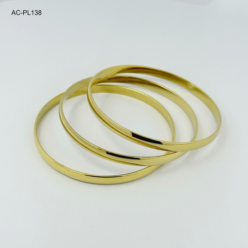 [AC-PL-138] Brazalete en acero gold trio